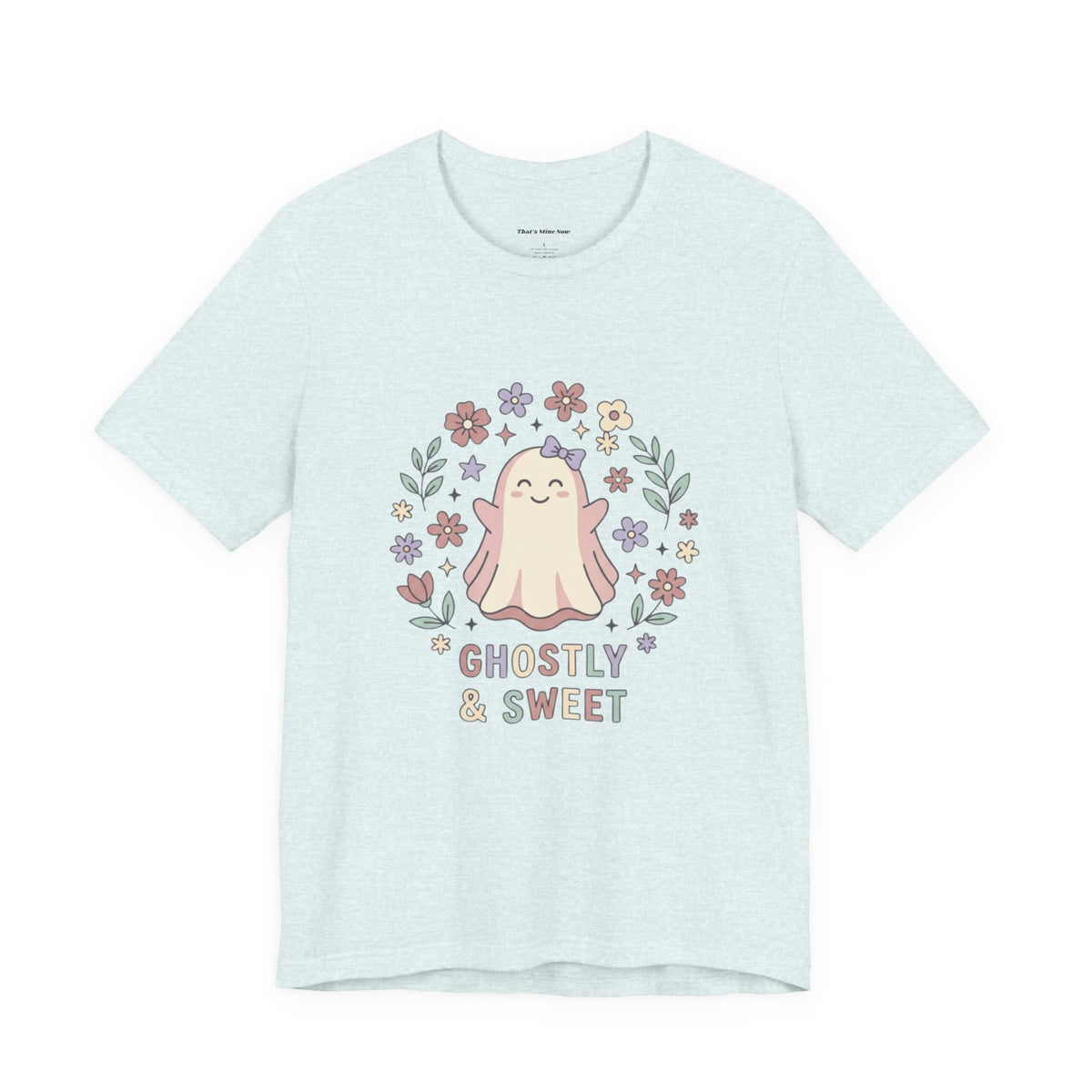 Ghostly & Sweet Floral Tee — Cute Pastel Ghost Graphic T-Shirt