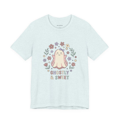 Ghostly & Sweet Floral Tee — Cute Pastel Ghost Graphic T-Shirt