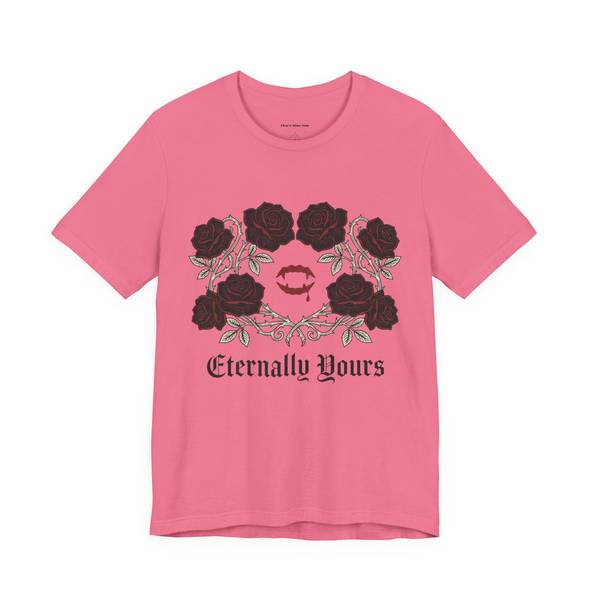 Eternally Yours Tee — Gothic Rose Vampire Bite Graphic Shirt