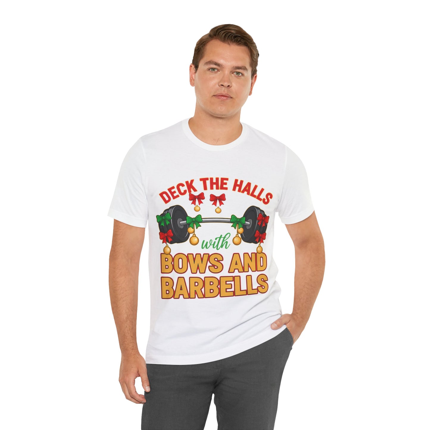 Deck the Halls With Bows and Barbells Tee