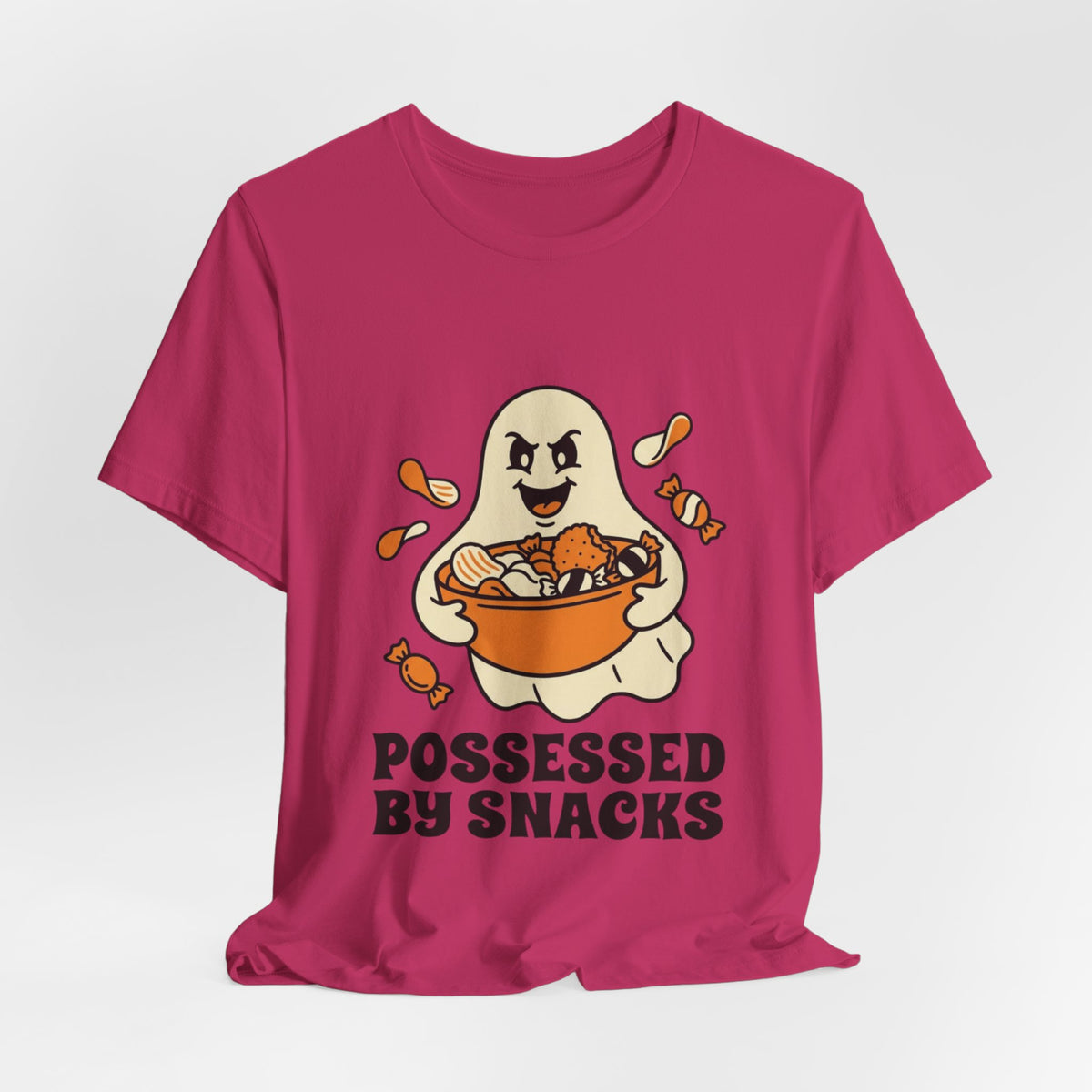 Possessed By Snacks T-Shirt – Cute Ghost Eating Candy Tee