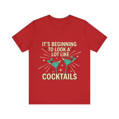 Cocktails Holiday Tee - Unisex Jersey Short Sleeve Shirt
