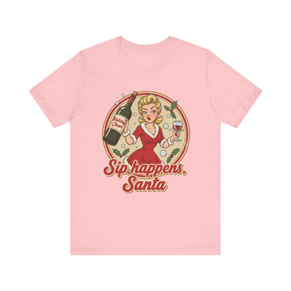 Santa Sip Happens Unisex Tee