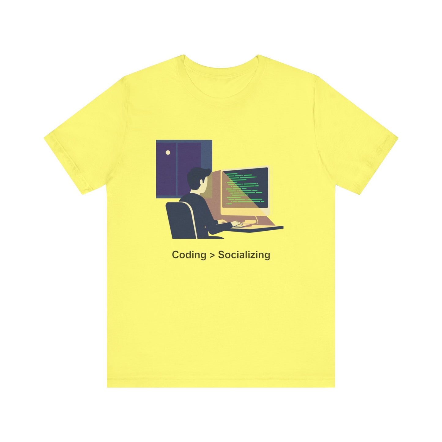 Coding > Socializing Unisex Tee