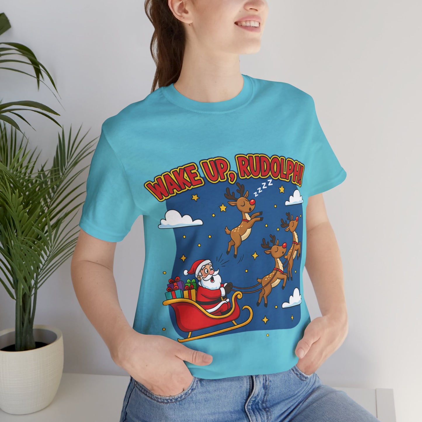 Wake Up Rudolph Christmas Tee