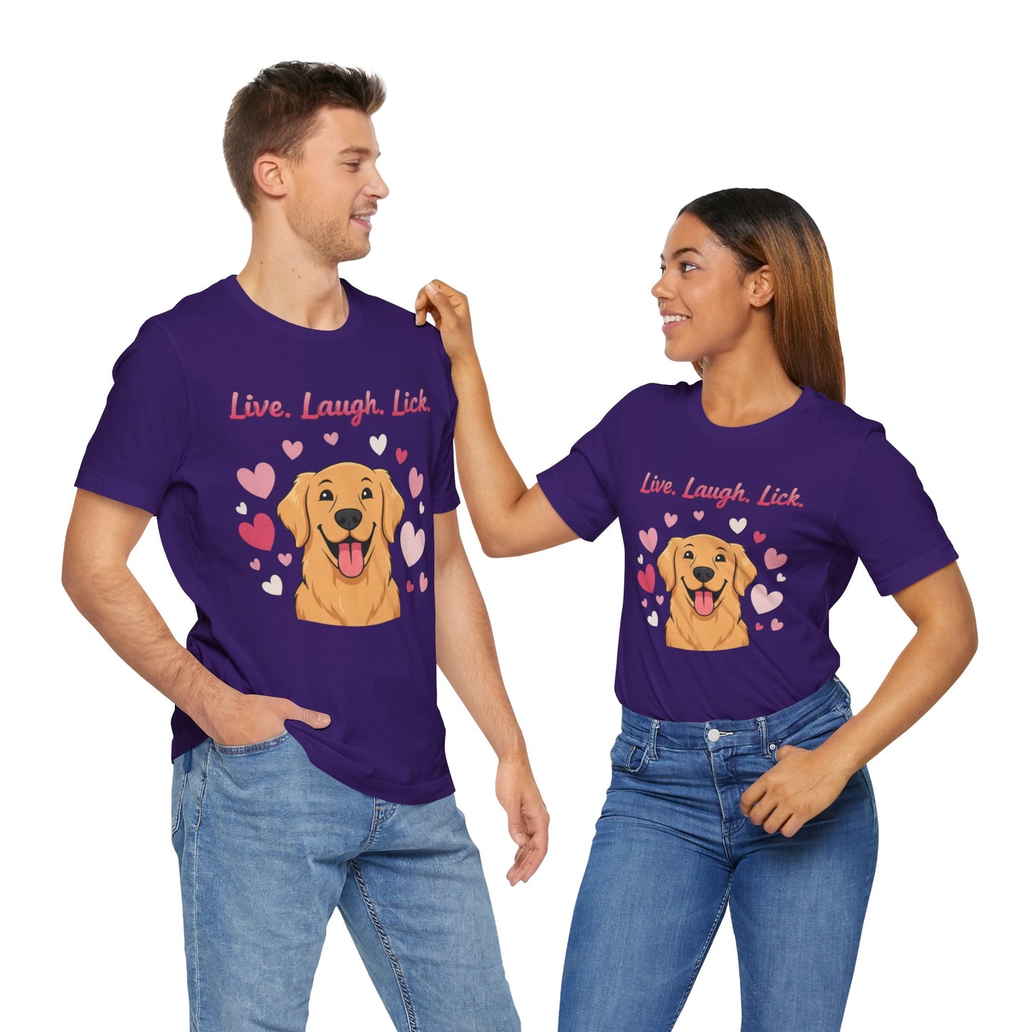 Golden Retriever Live, Laugh, Lick Tee