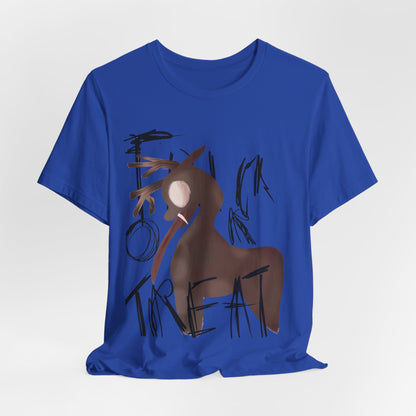 Horroristic Deer Silhouette Tee — Abstract 'Freak' Graphic Shirt
