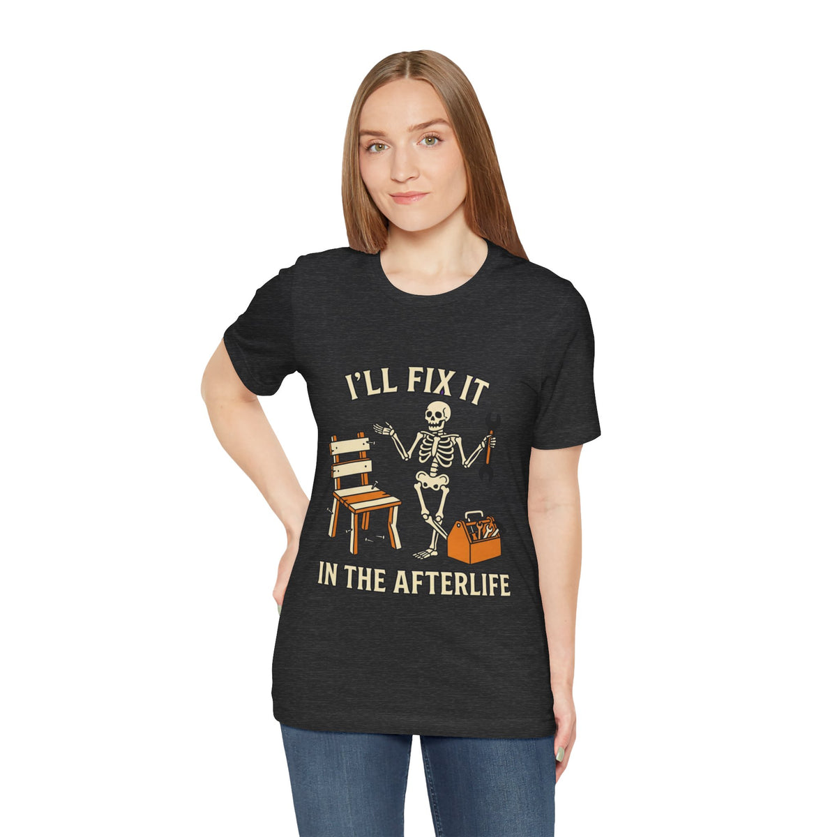 I’ll Fix It in the Afterlife Skeleton Mechanic T-Shirt