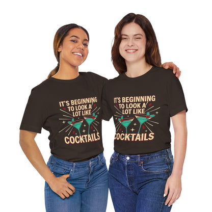 Cocktails Holiday Tee - Unisex Jersey Short Sleeve Shirt
