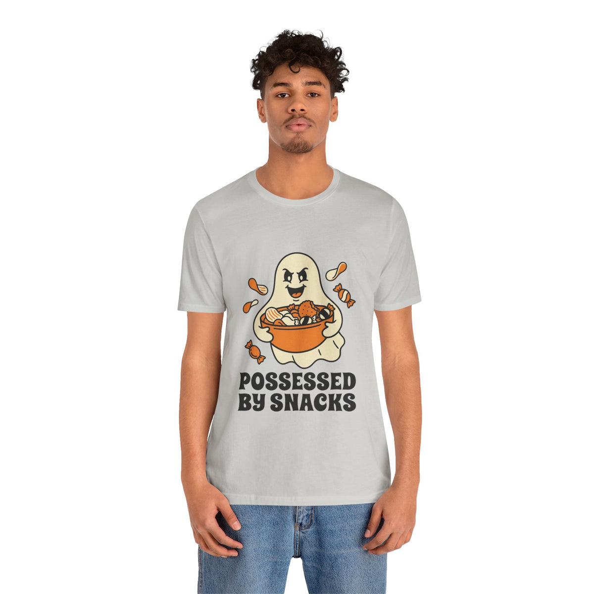 Possessed By Snacks T-Shirt – Cute Ghost Eating Candy Tee