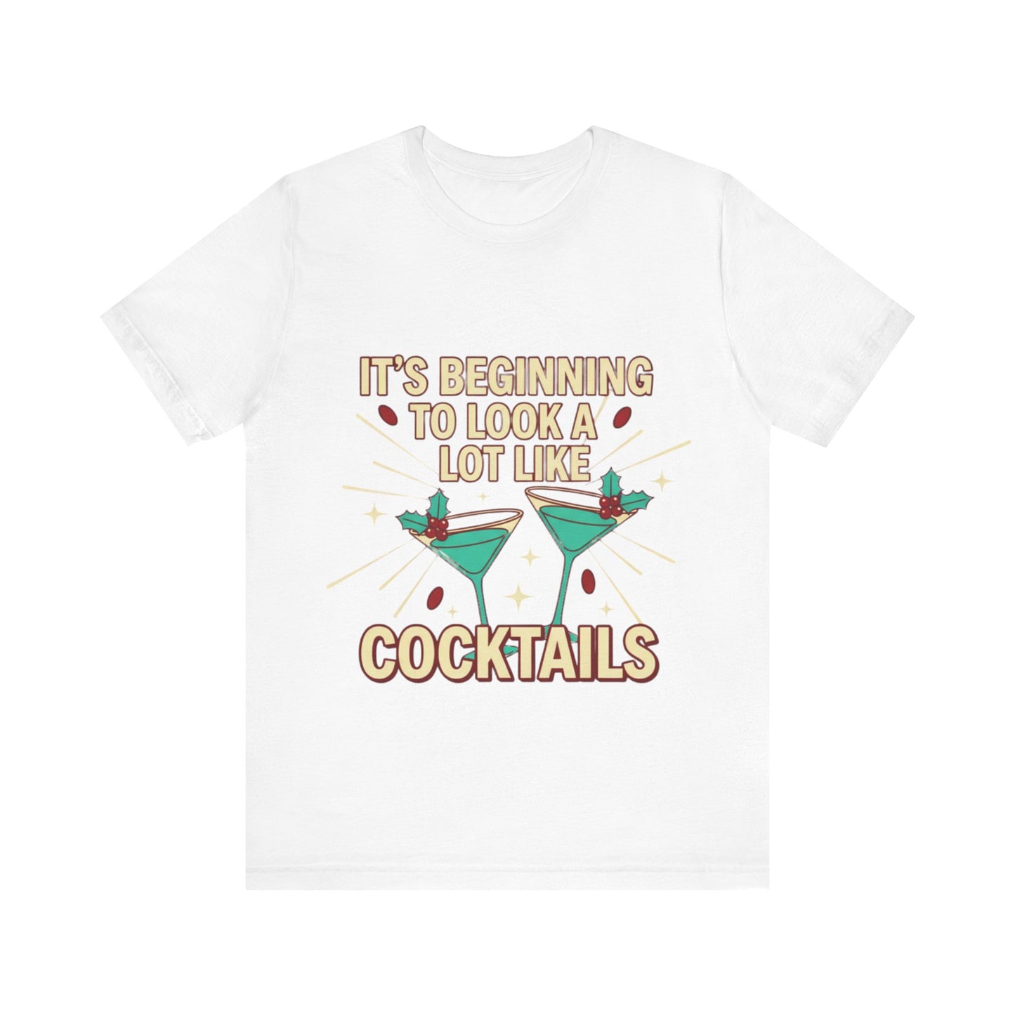 Cocktails Holiday Tee - Unisex Jersey Short Sleeve Shirt