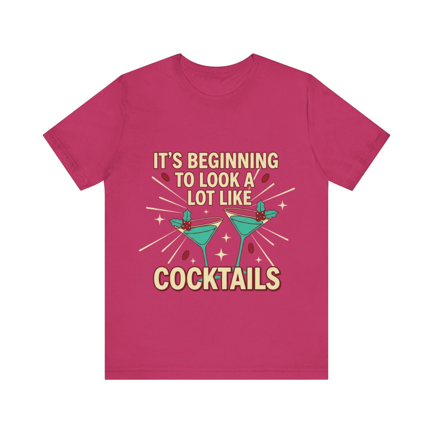 Cocktails Holiday Tee - Unisex Jersey Short Sleeve Shirt