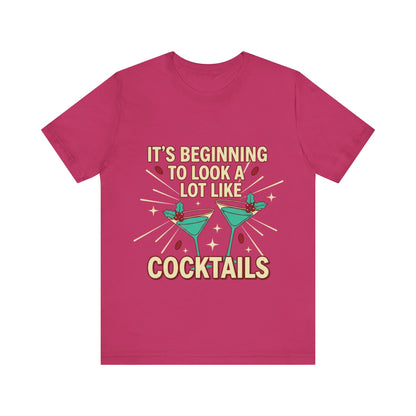 Cocktails Holiday Tee - Unisex Jersey Short Sleeve Shirt