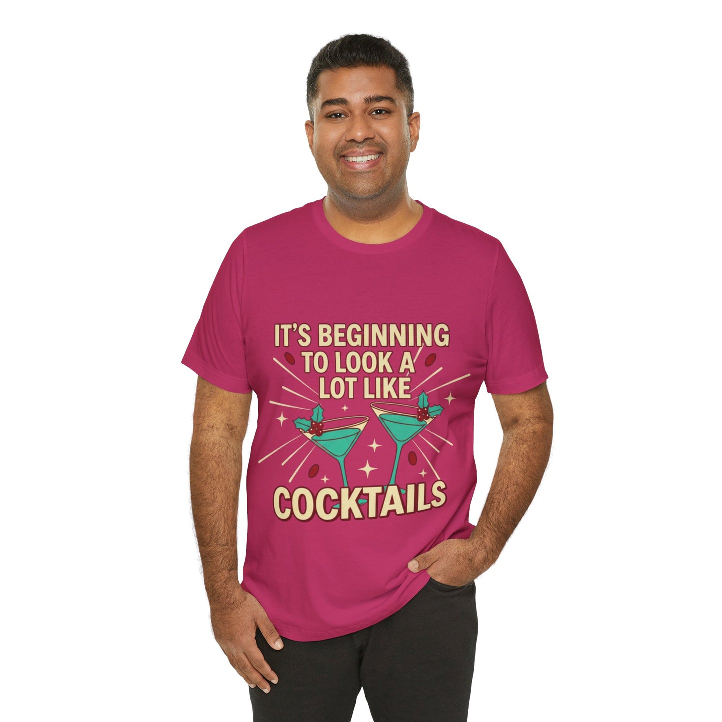 Cocktails Holiday Tee - Unisex Jersey Short Sleeve Shirt