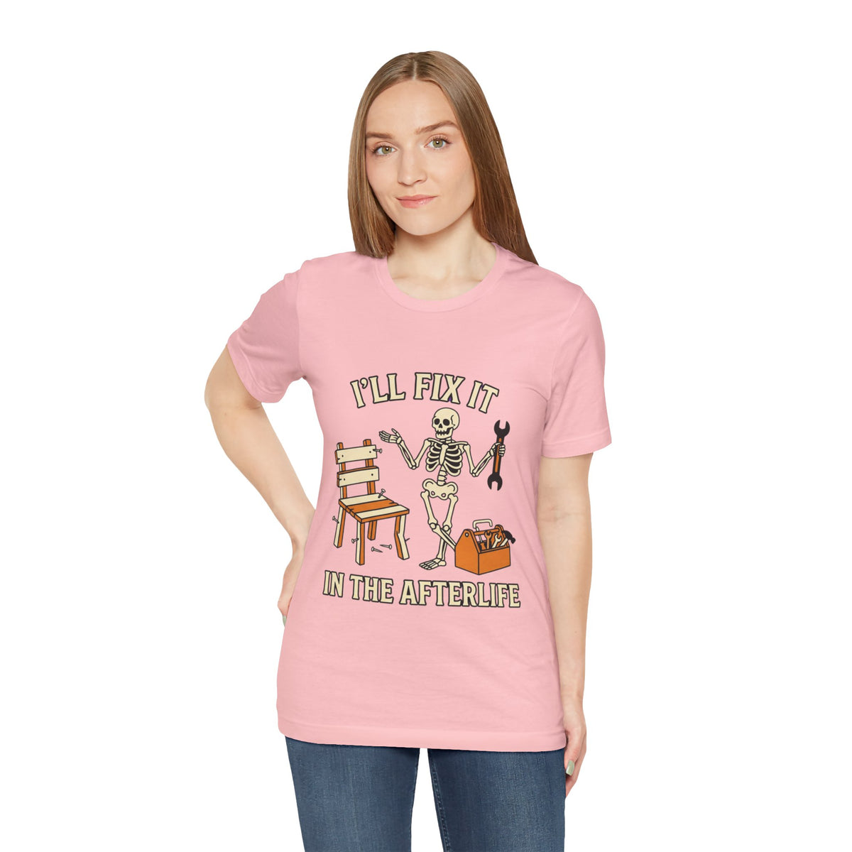 I’ll Fix It in the Afterlife Skeleton Mechanic T-Shirt