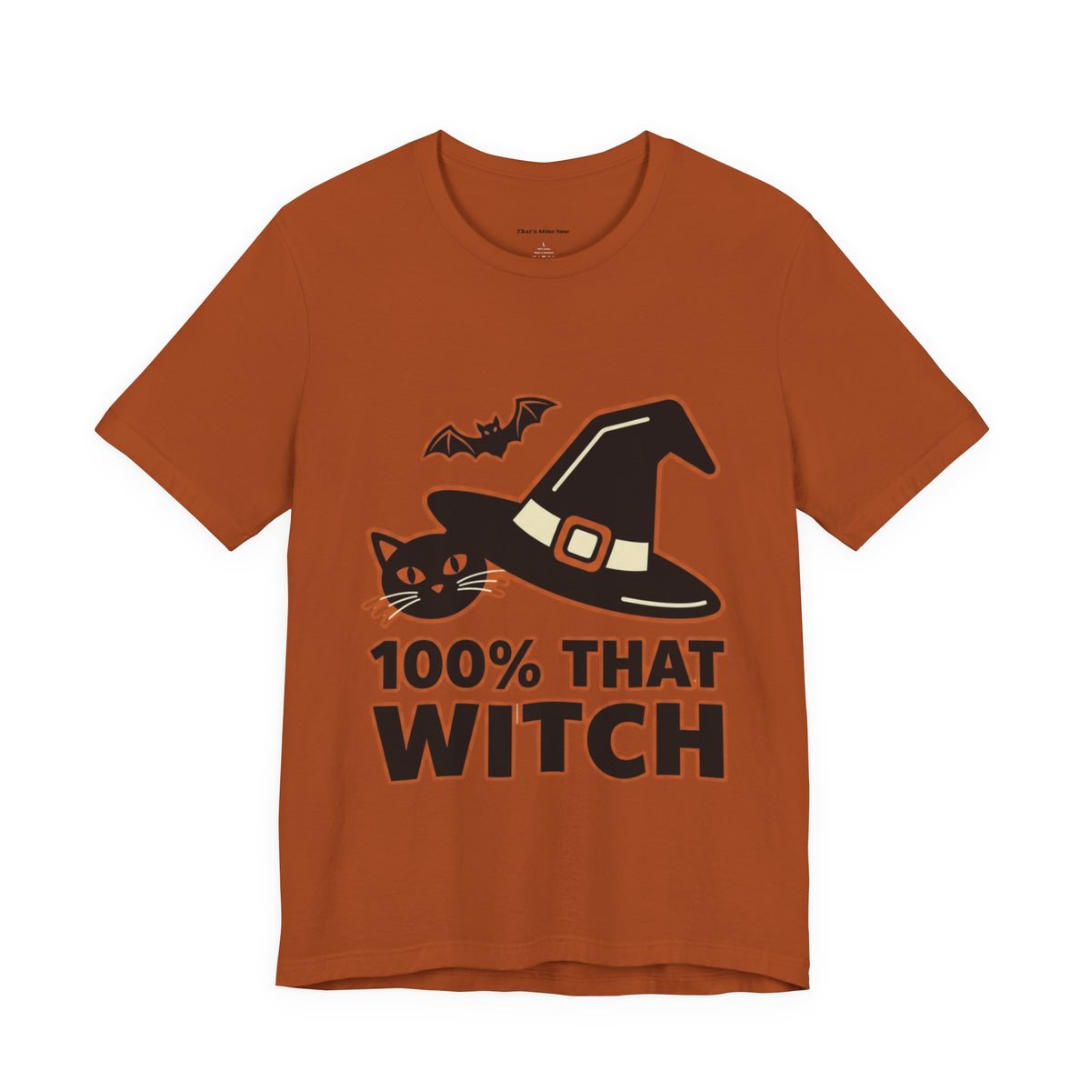 100% That Witch Halloween Cat Jersey Tee