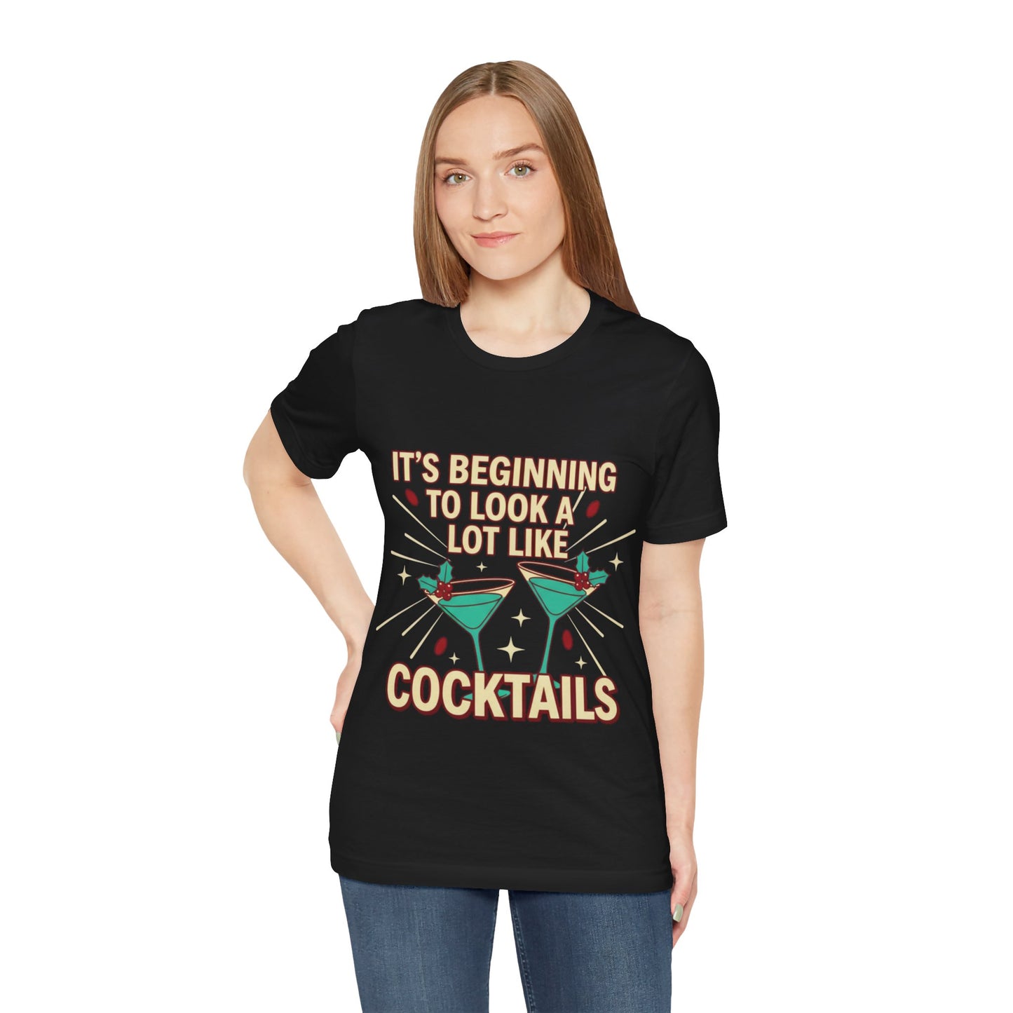 Cocktails Holiday Tee - Unisex Jersey Short Sleeve Shirt