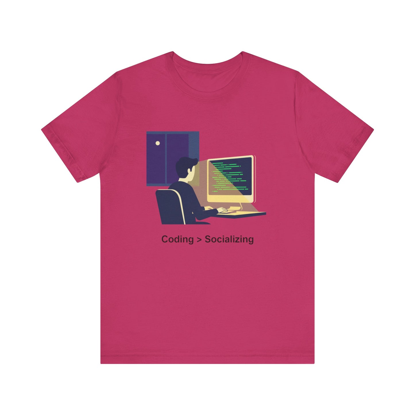 Coding > Socializing Unisex Tee
