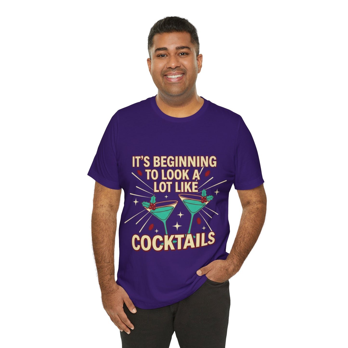 Cocktails Holiday Tee - Unisex Jersey Short Sleeve Shirt