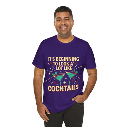 Cocktails Holiday Tee - Unisex Jersey Short Sleeve Shirt