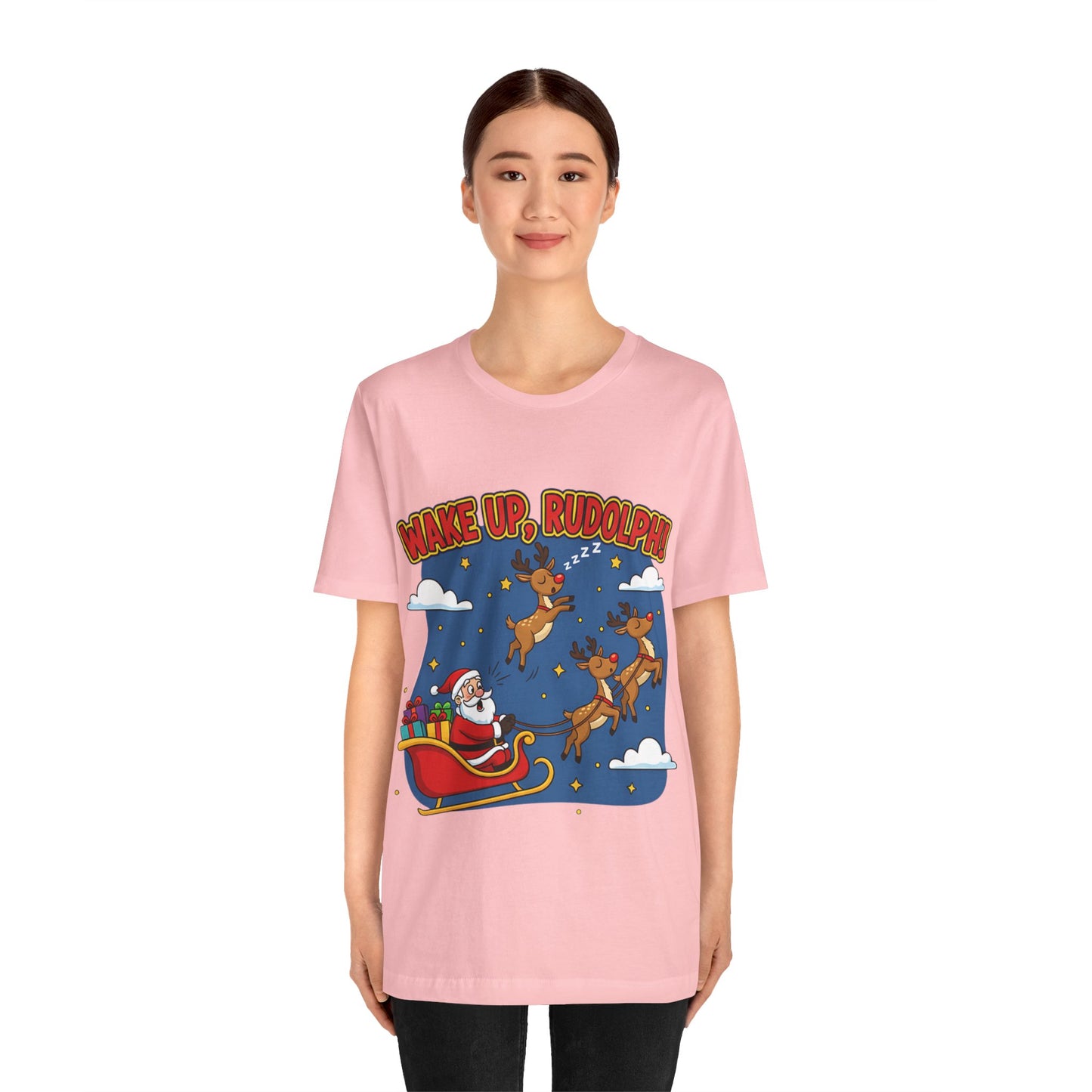 Wake Up Rudolph Christmas Tee