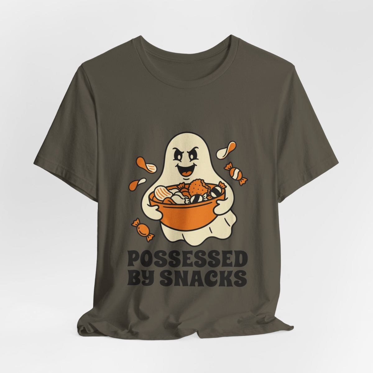 Possessed By Snacks T-Shirt – Cute Ghost Eating Candy Tee
