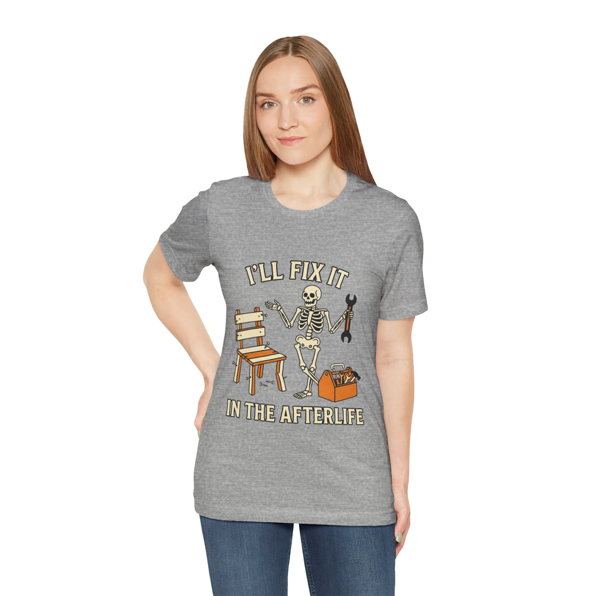 I’ll Fix It in the Afterlife Skeleton Mechanic T-Shirt