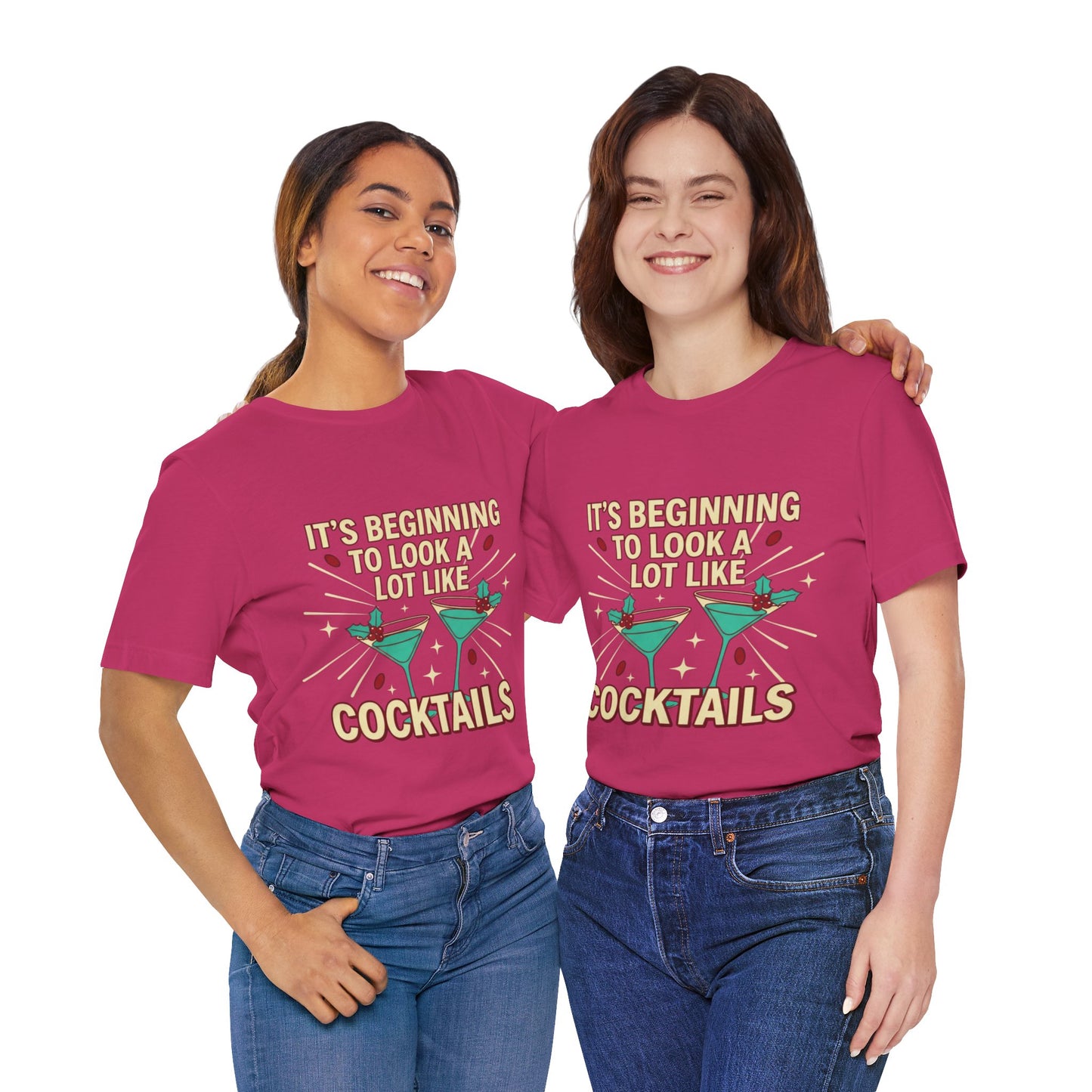 Cocktails Holiday Tee - Unisex Jersey Short Sleeve Shirt