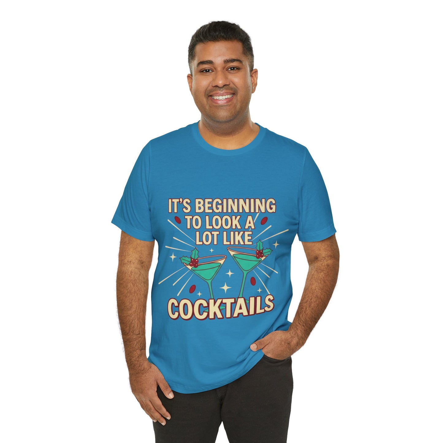 Cocktails Holiday Tee - Unisex Jersey Short Sleeve Shirt