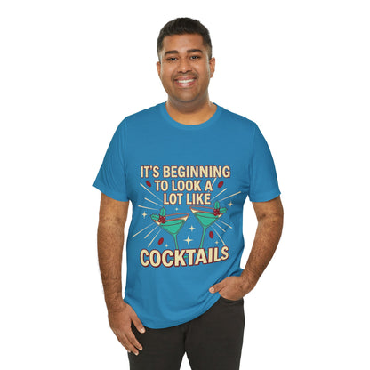 Cocktails Holiday Tee - Unisex Jersey Short Sleeve Shirt