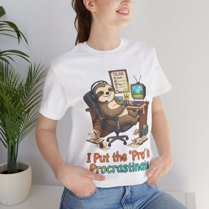Procrastination Sloth Tee