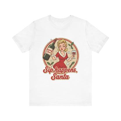 Santa Sip Happens Unisex Tee