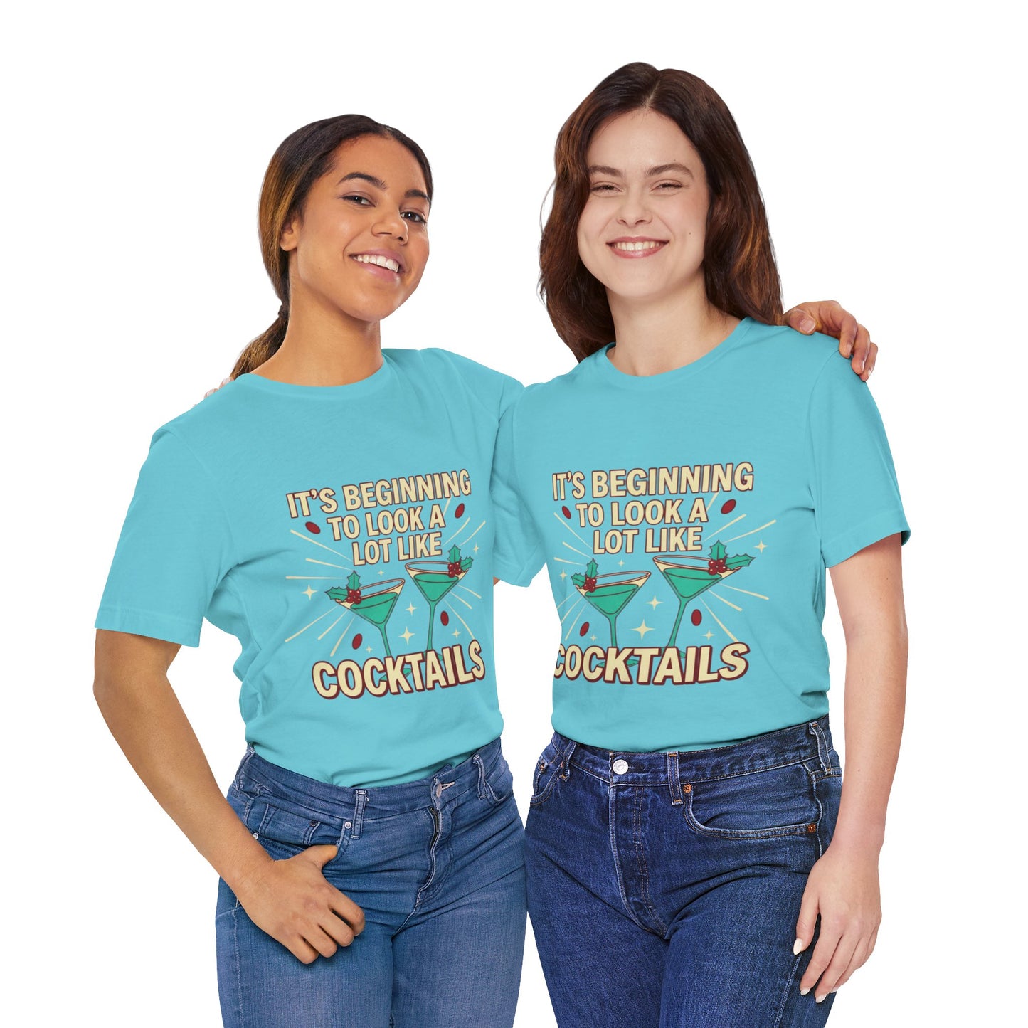 Cocktails Holiday Tee - Unisex Jersey Short Sleeve Shirt