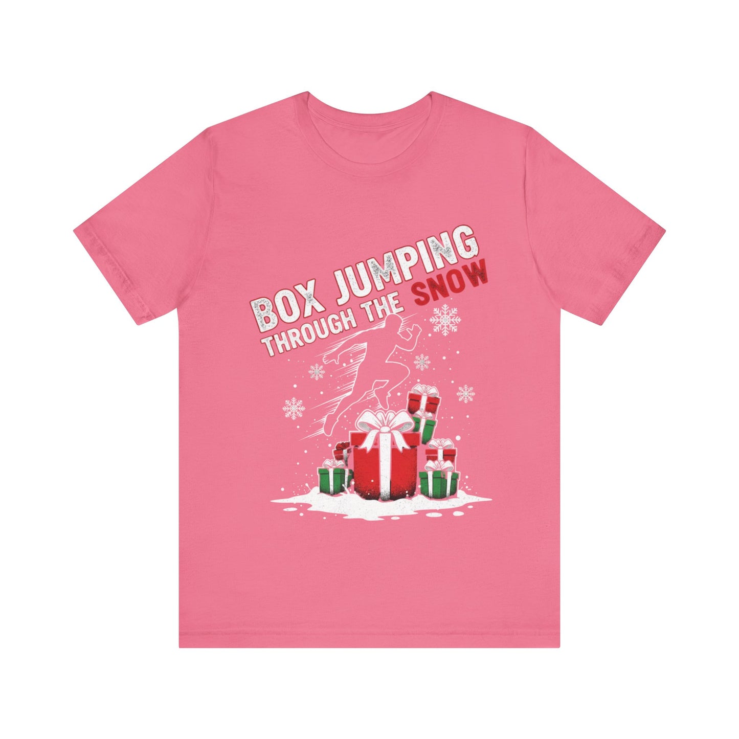 Box Jumping Through The Snow Christmas T-Shirt