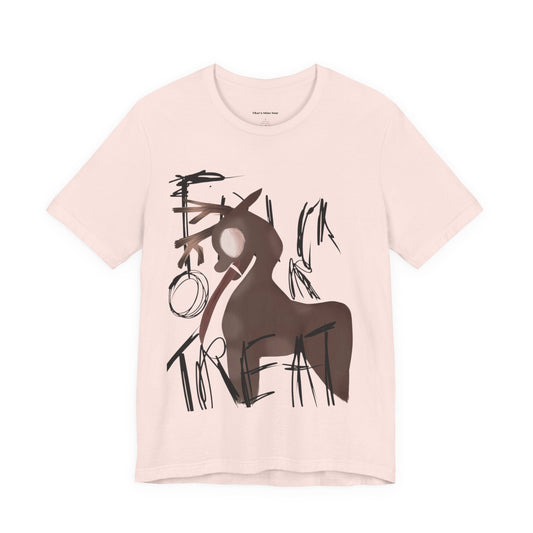 Horroristic Deer Silhouette Tee — Abstract 'Freak' Graphic Shirt