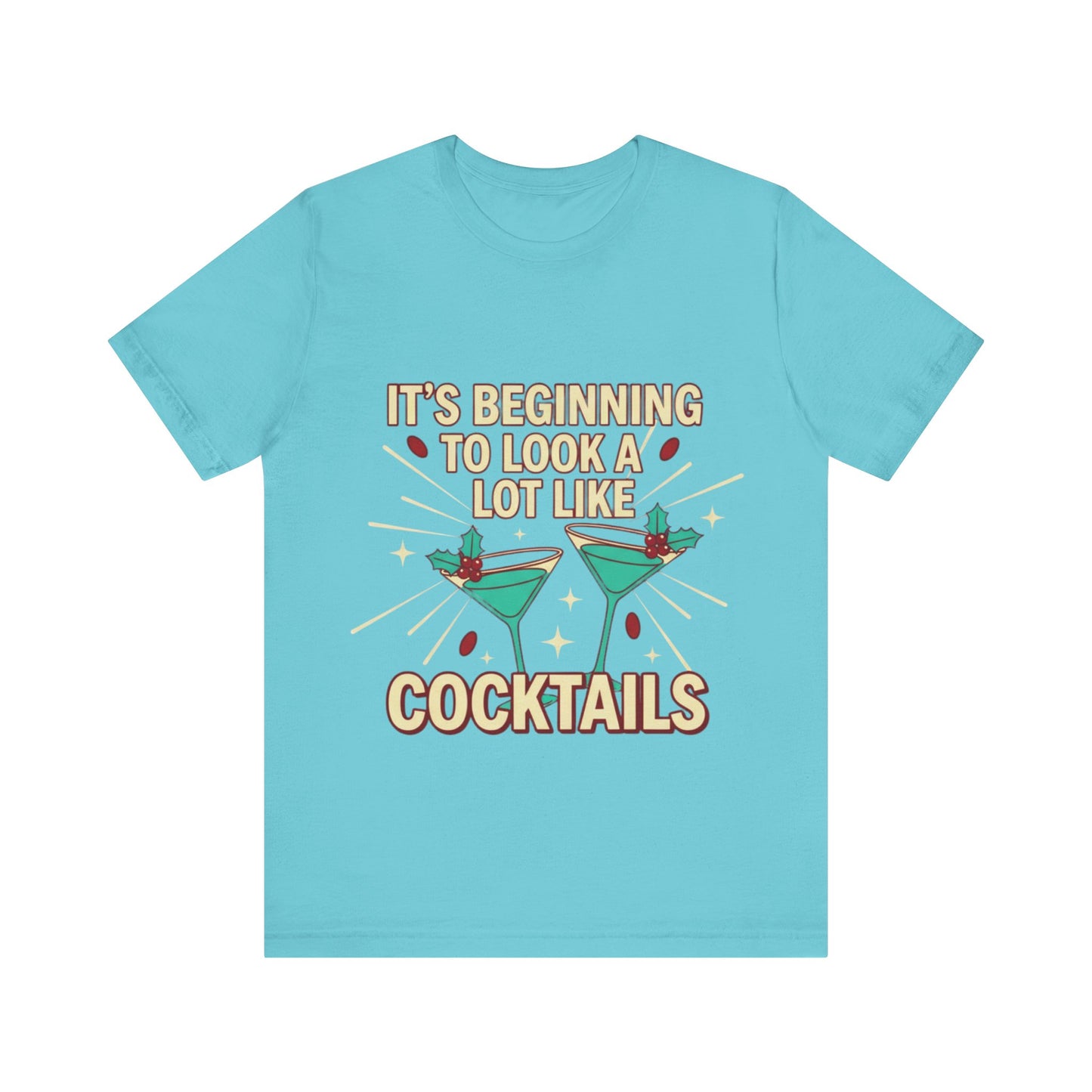 Cocktails Holiday Tee - Unisex Jersey Short Sleeve Shirt