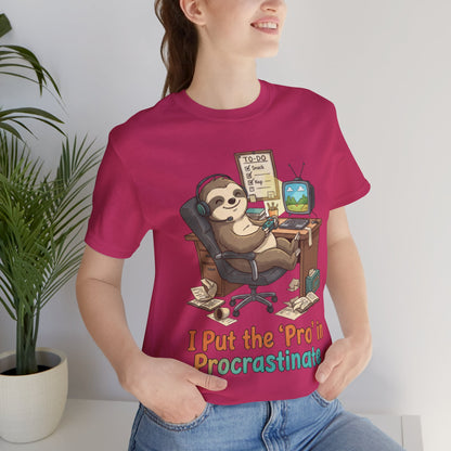 Procrastination Sloth Tee