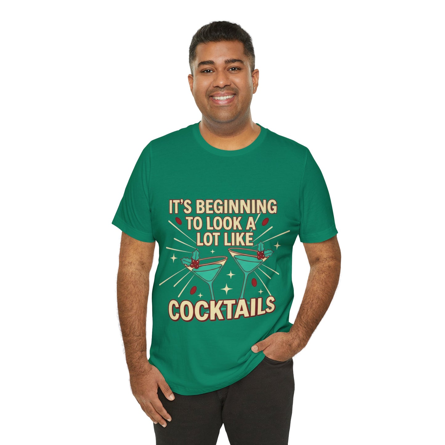 Cocktails Holiday Tee - Unisex Jersey Short Sleeve Shirt