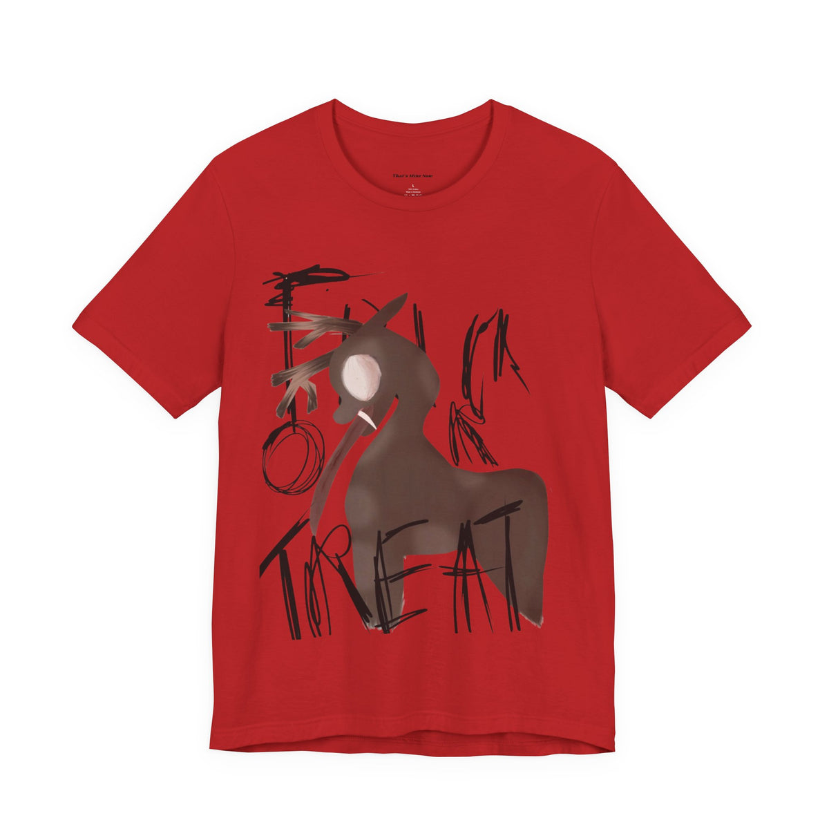 Horroristic Deer Silhouette Tee — Abstract 'Freak' Graphic Shirt