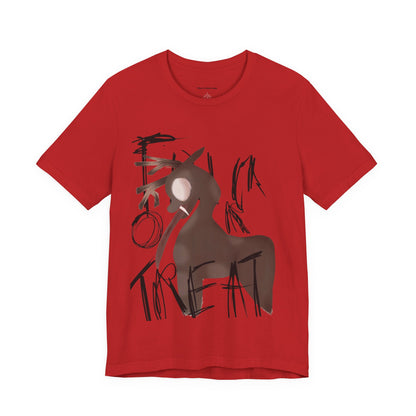 Horroristic Deer Silhouette Tee — Abstract 'Freak' Graphic Shirt