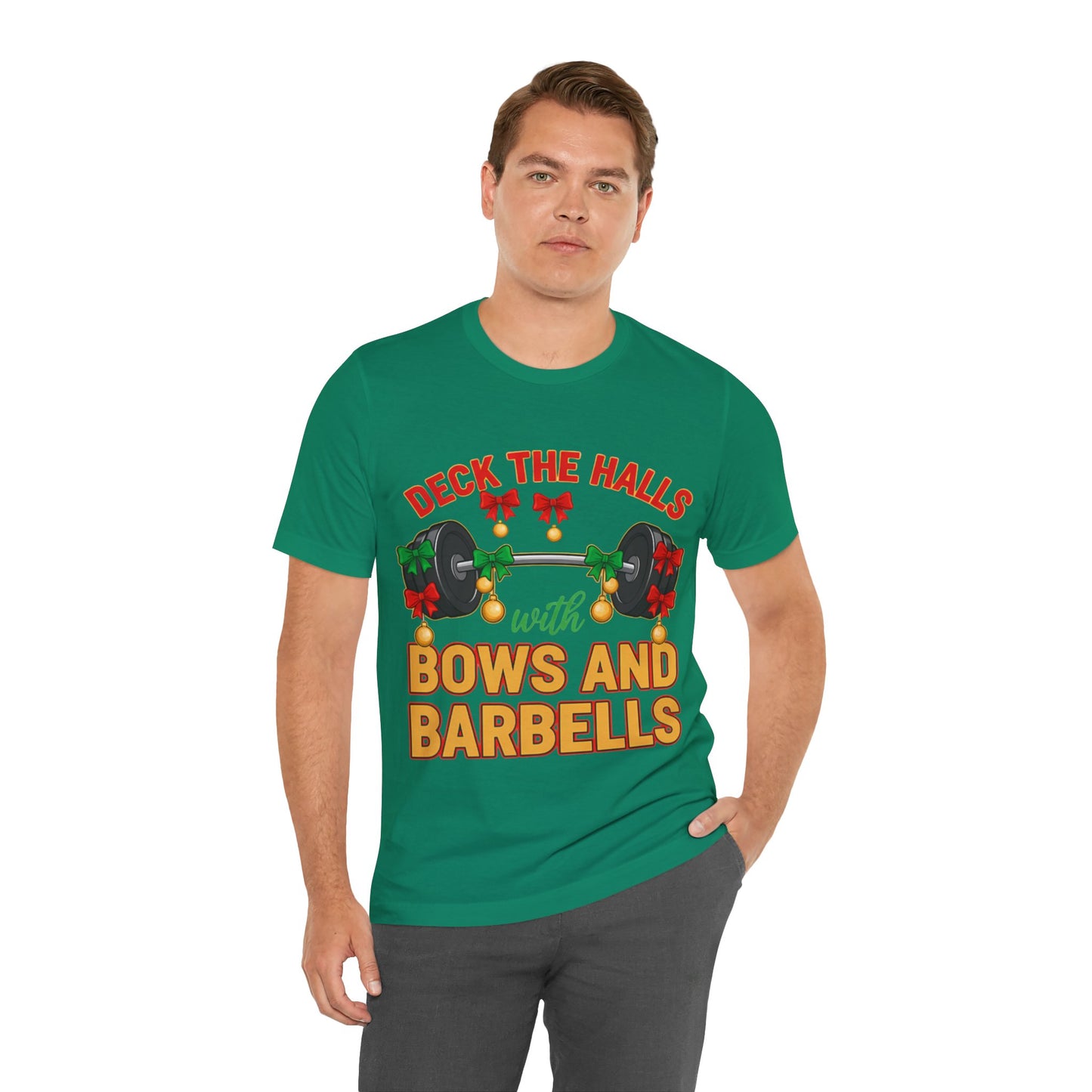Deck the Halls With Bows and Barbells Tee