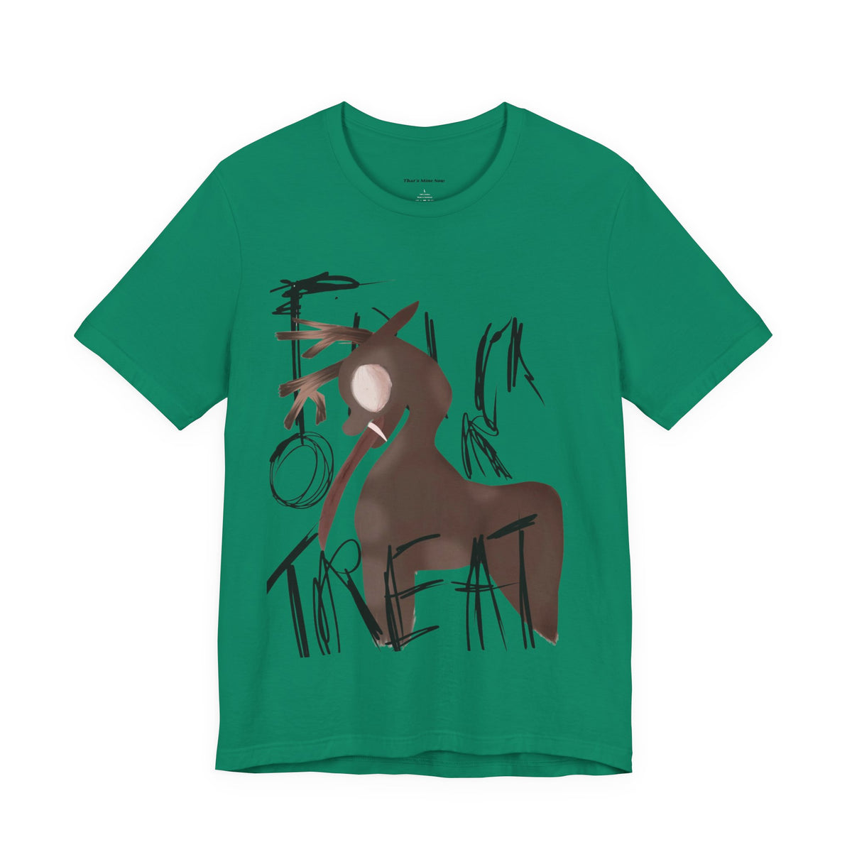Horroristic Deer Silhouette Tee — Abstract 'Freak' Graphic Shirt