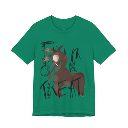 Horroristic Deer Silhouette Tee — Abstract 'Freak' Graphic Shirt
