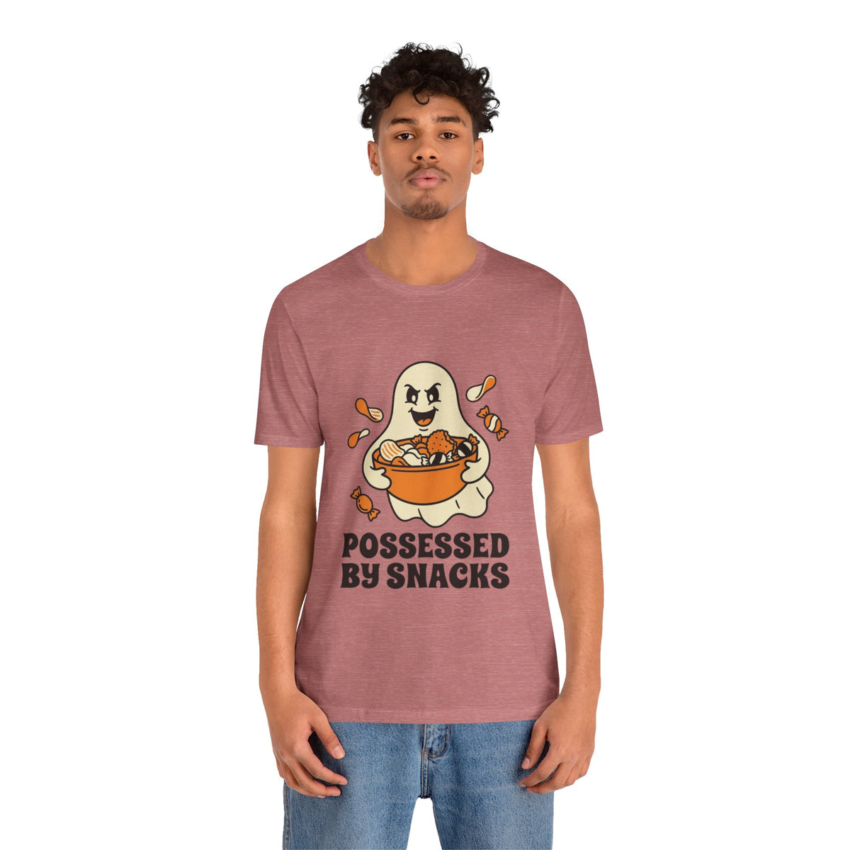 Possessed By Snacks T-Shirt – Cute Ghost Eating Candy Tee