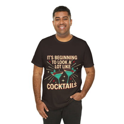 Cocktails Holiday Tee - Unisex Jersey Short Sleeve Shirt